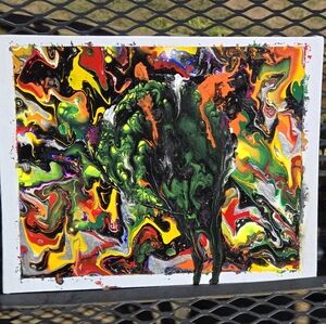 Abstract Colorful Swirl Canvas Art